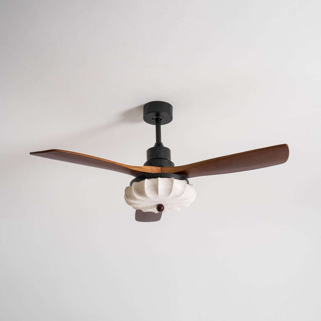 Fluted Glass Ceiling Fan Light | Ormexis