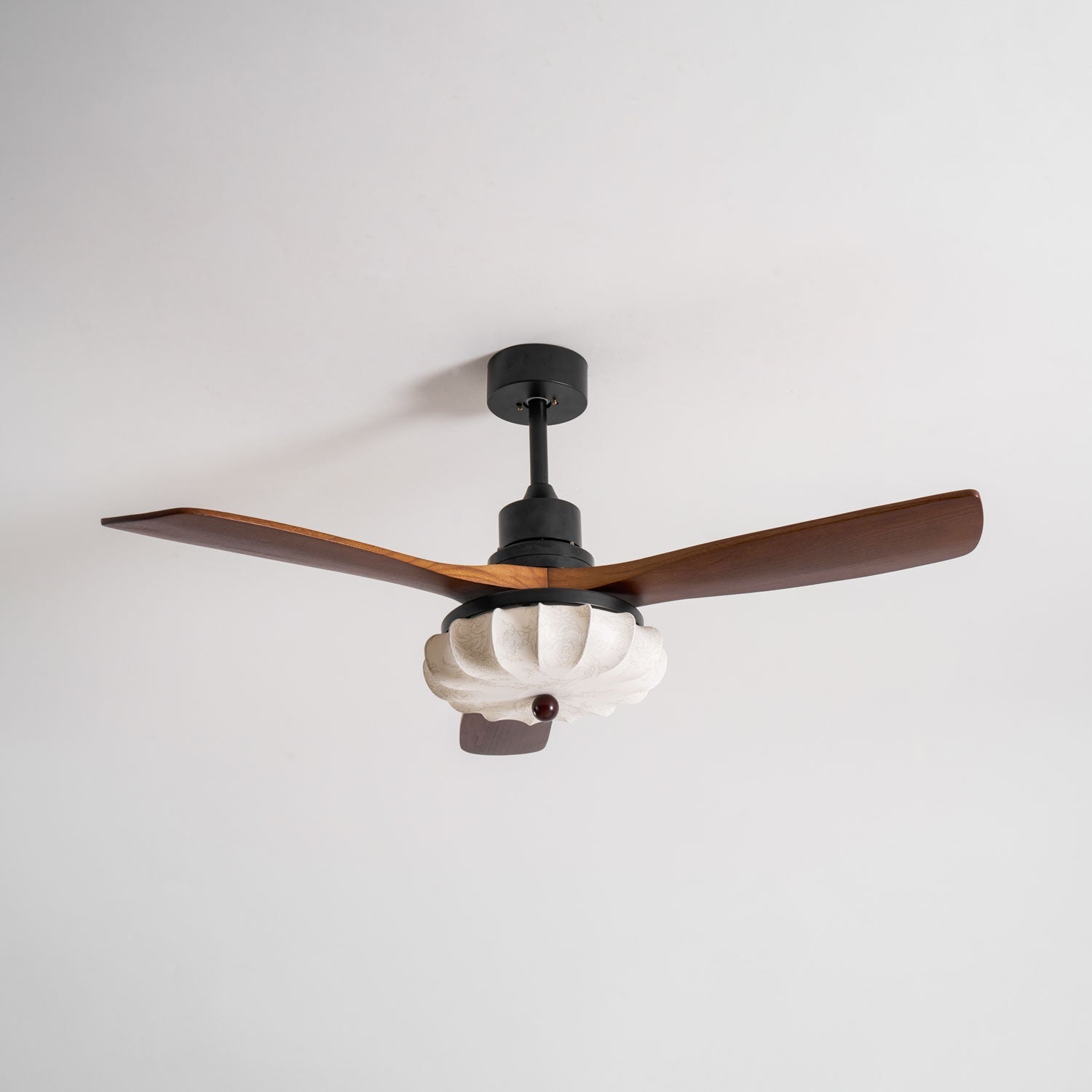 Fluted Glass Ceiling Fan Light | Ormexis