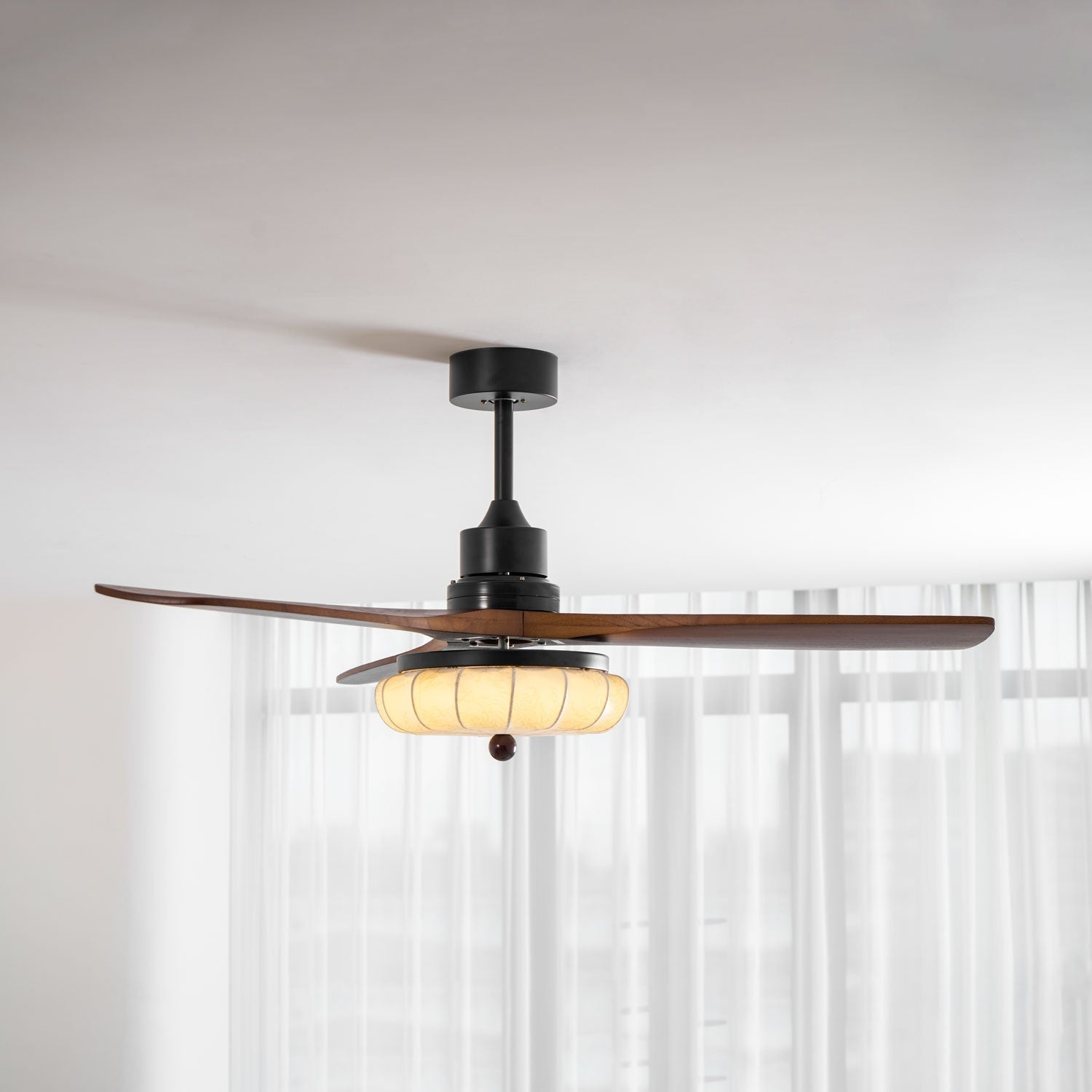 Fluted Glass Ceiling Fan Light | Ormexis