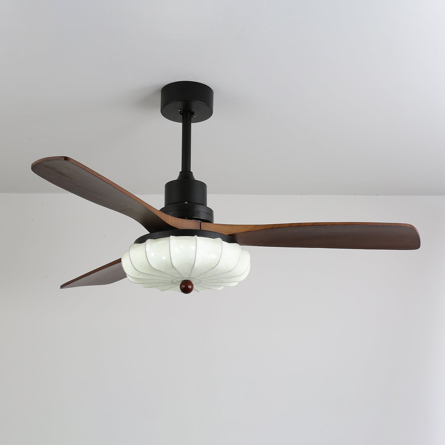 Fluted Glass Ceiling Fan Light | Ormexis