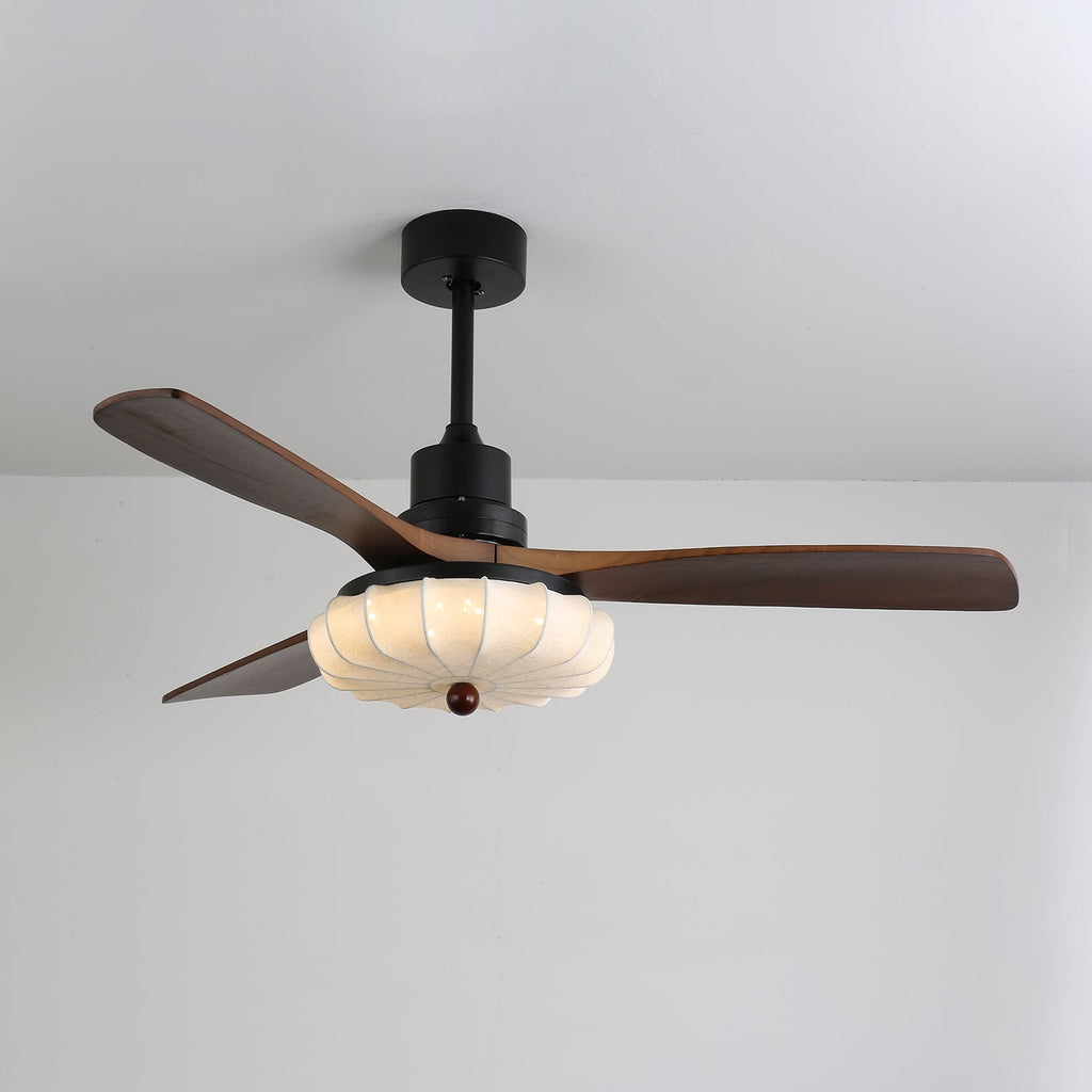 Fluted Glass Ceiling Fan Light | Ormexis