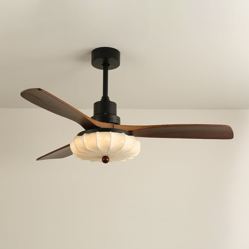 Fluted Glass Ceiling Fan Light | Ormexis