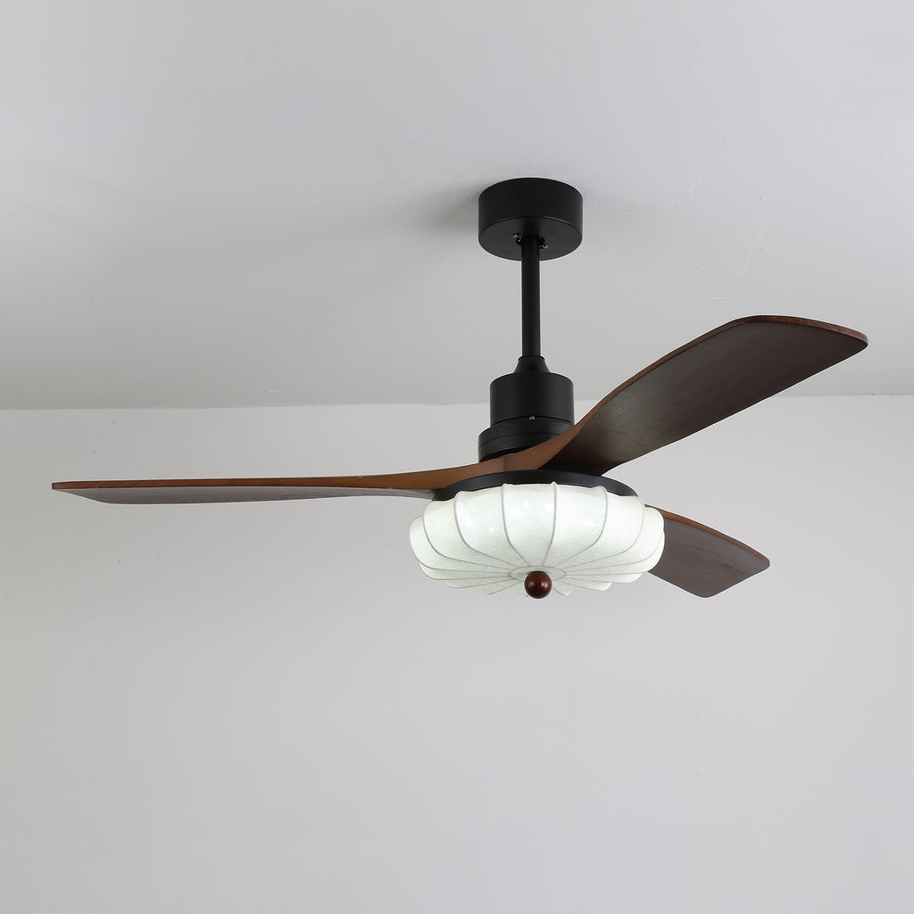 Fluted Glass Ceiling Fan Light | Ormexis