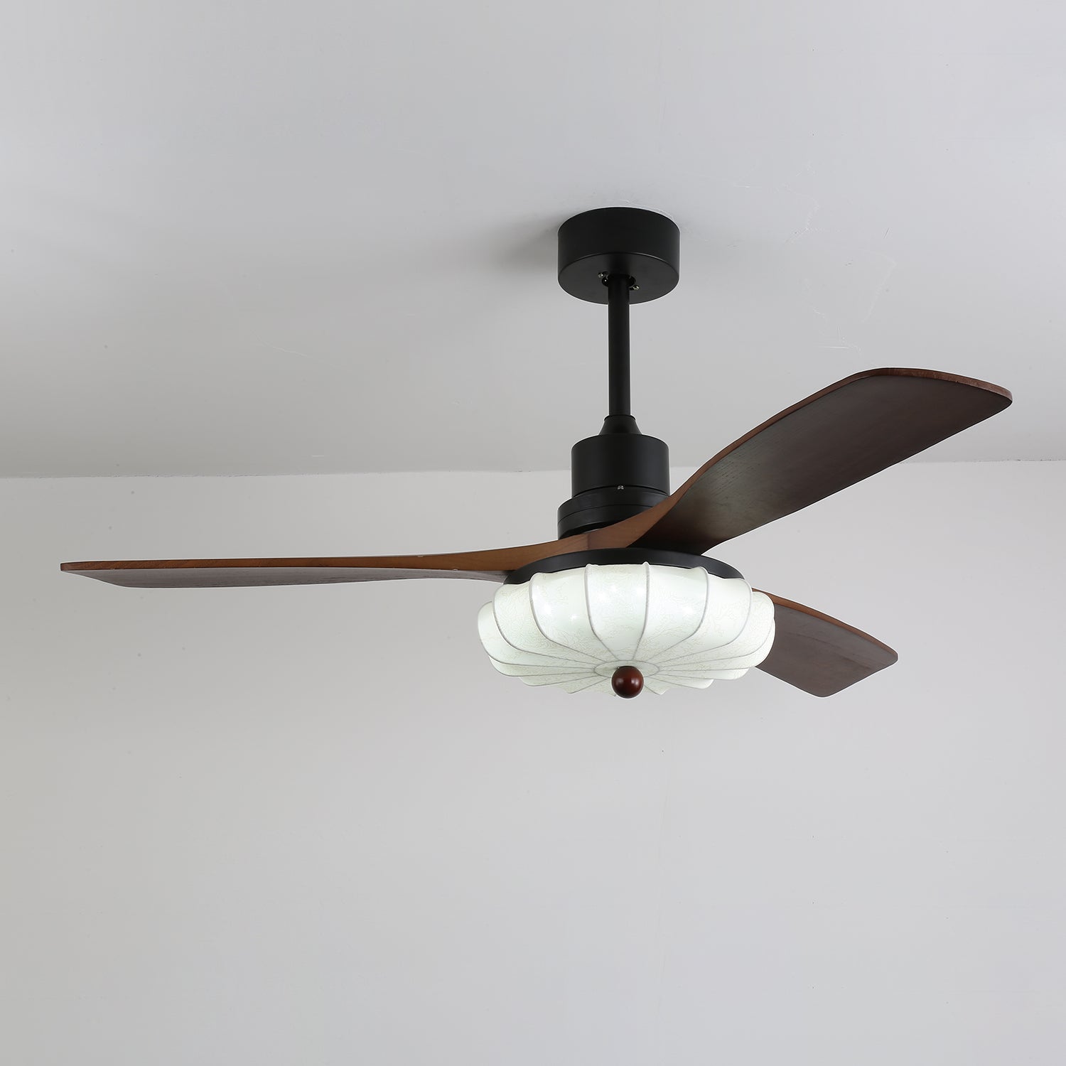 Fluted Glass Ceiling Fan Light | Ormexis