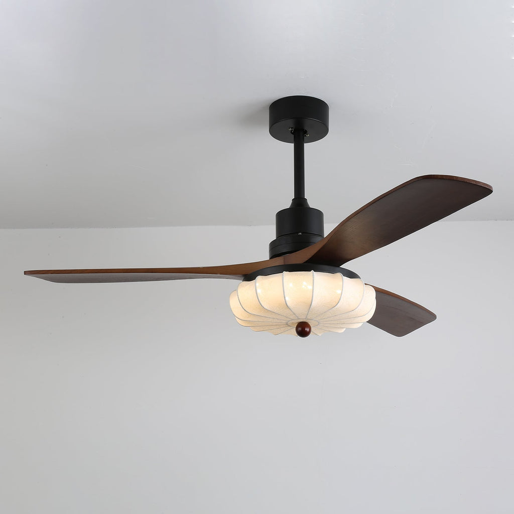 Fluted Glass Ceiling Fan Light | Ormexis
