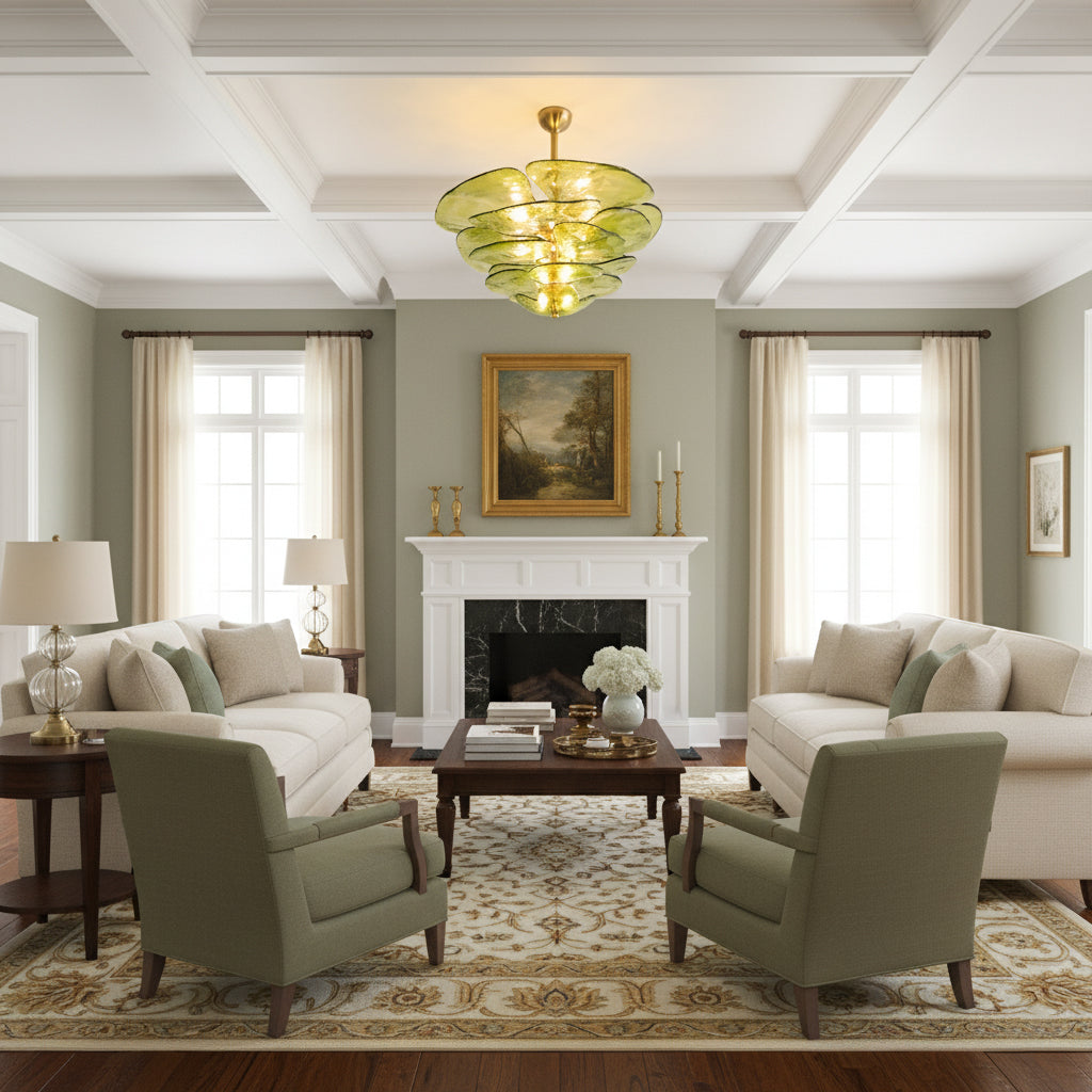 Corolla Tiered Glass Petal Chandelier | Ormexis