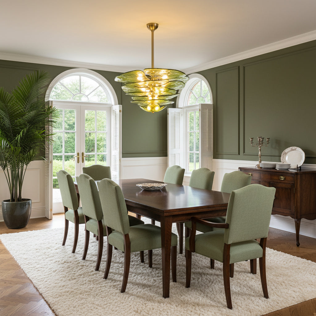 Corolla Tiered Glass Petal Chandelier | Ormexis