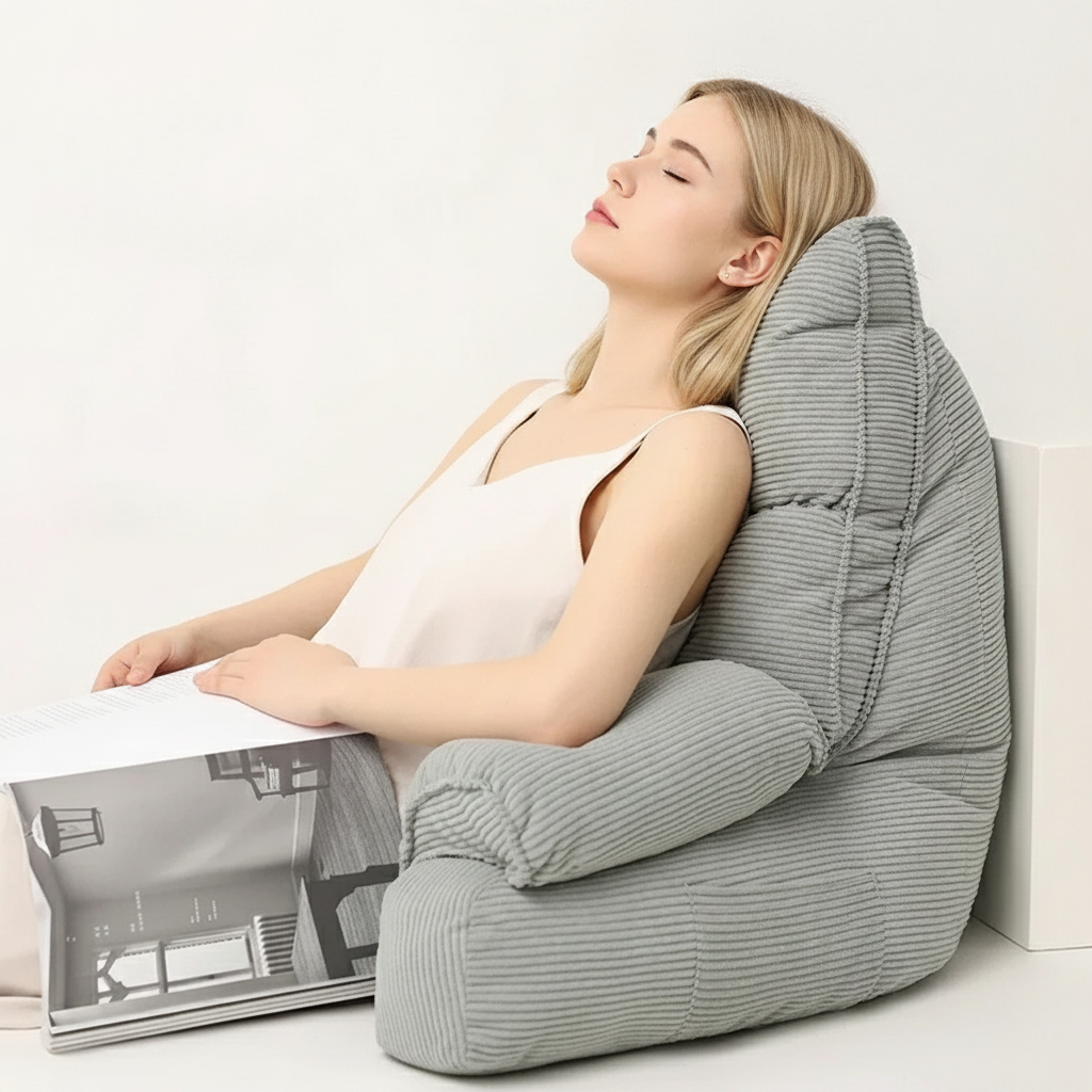 Lounge Comfort Memory-Schaum-Kopfkissen mit Armstütze zum Lesen oder Spielen