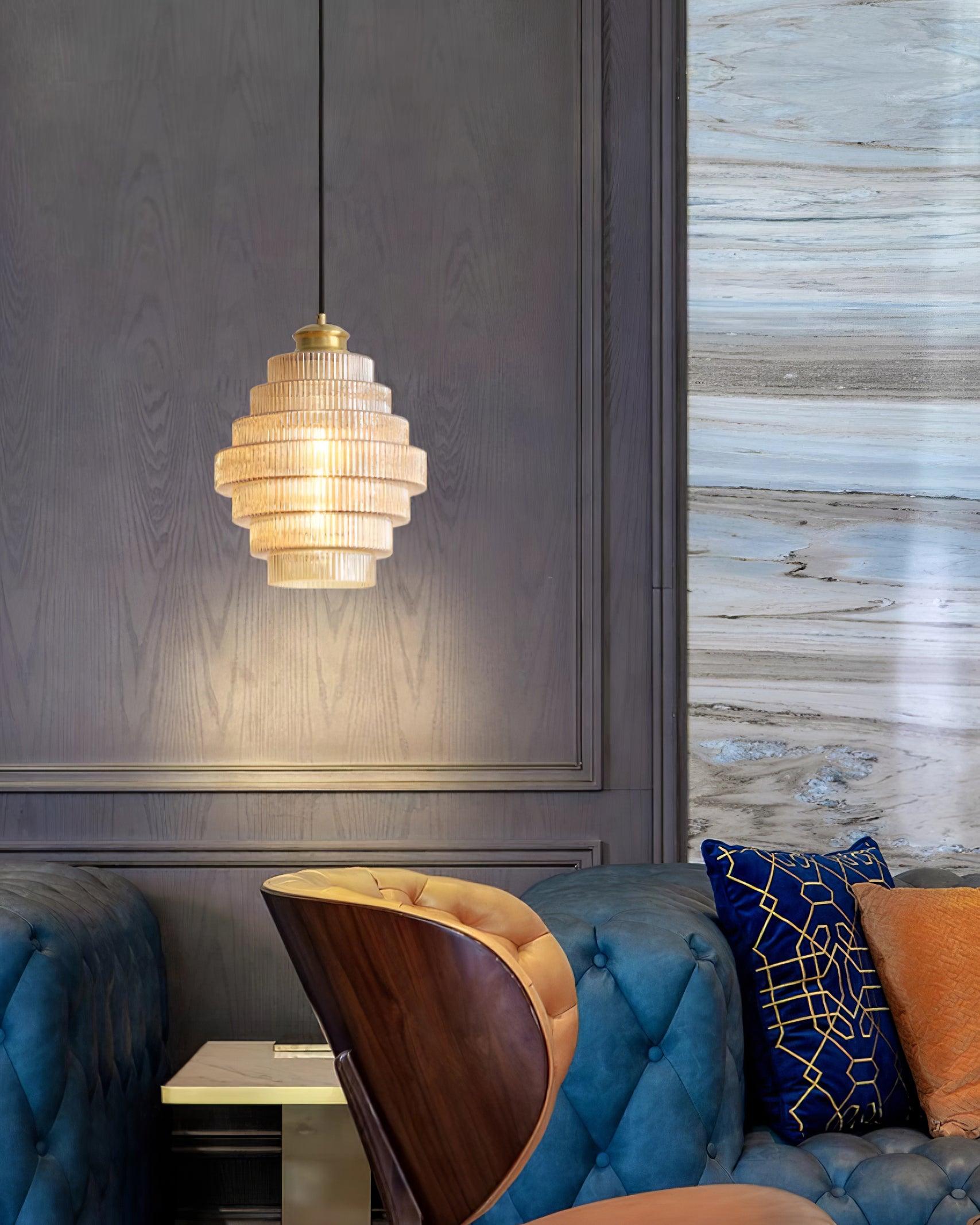 Vintage Tiered Glass Pendant Lamp | Ormexis