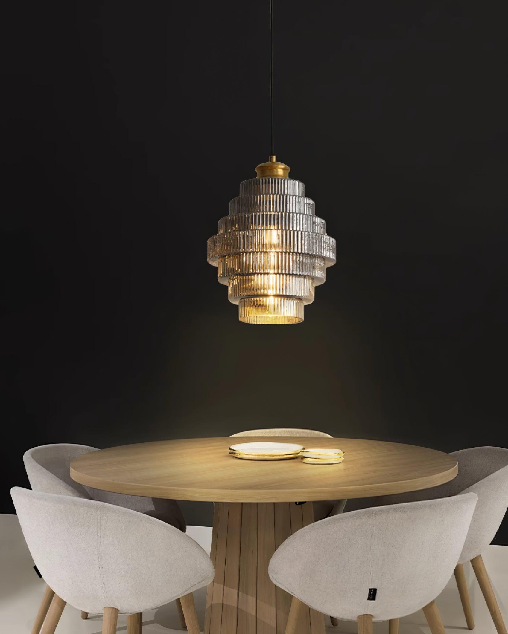 Vintage Tiered Glass Pendant Lamp | Ormexis