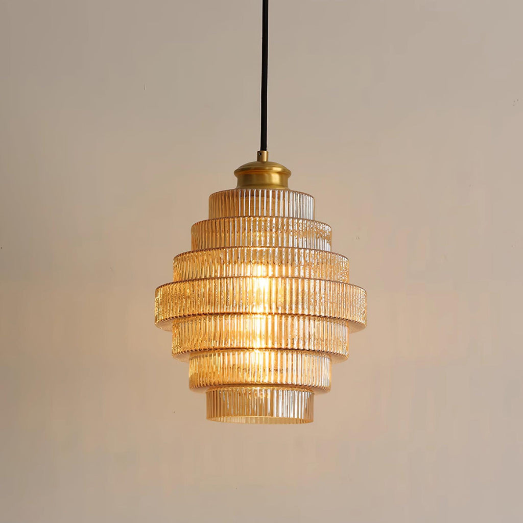 Vintage Tiered Glass Pendant Lamp | Ormexis