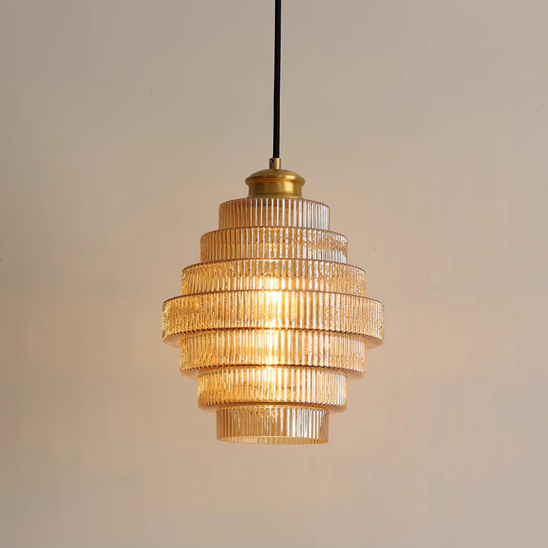 Vintage Tiered Glass Pendant Lamp | Ormexis