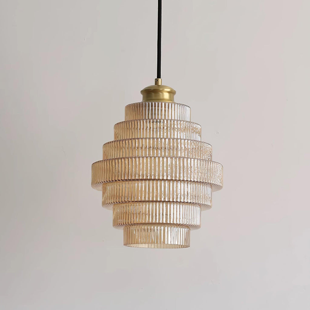 Vintage Tiered Glass Pendant Lamp | Ormexis