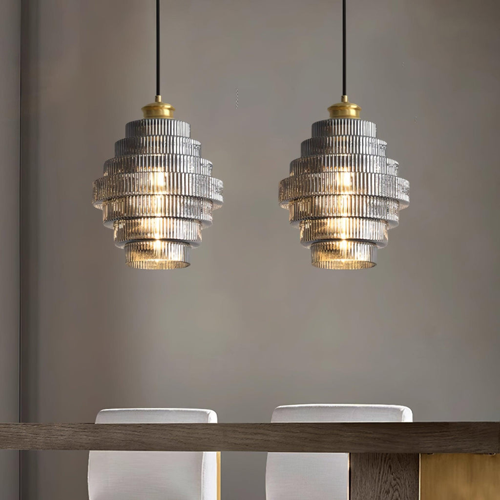 Vintage Tiered Glass Pendant Lamp | Ormexis