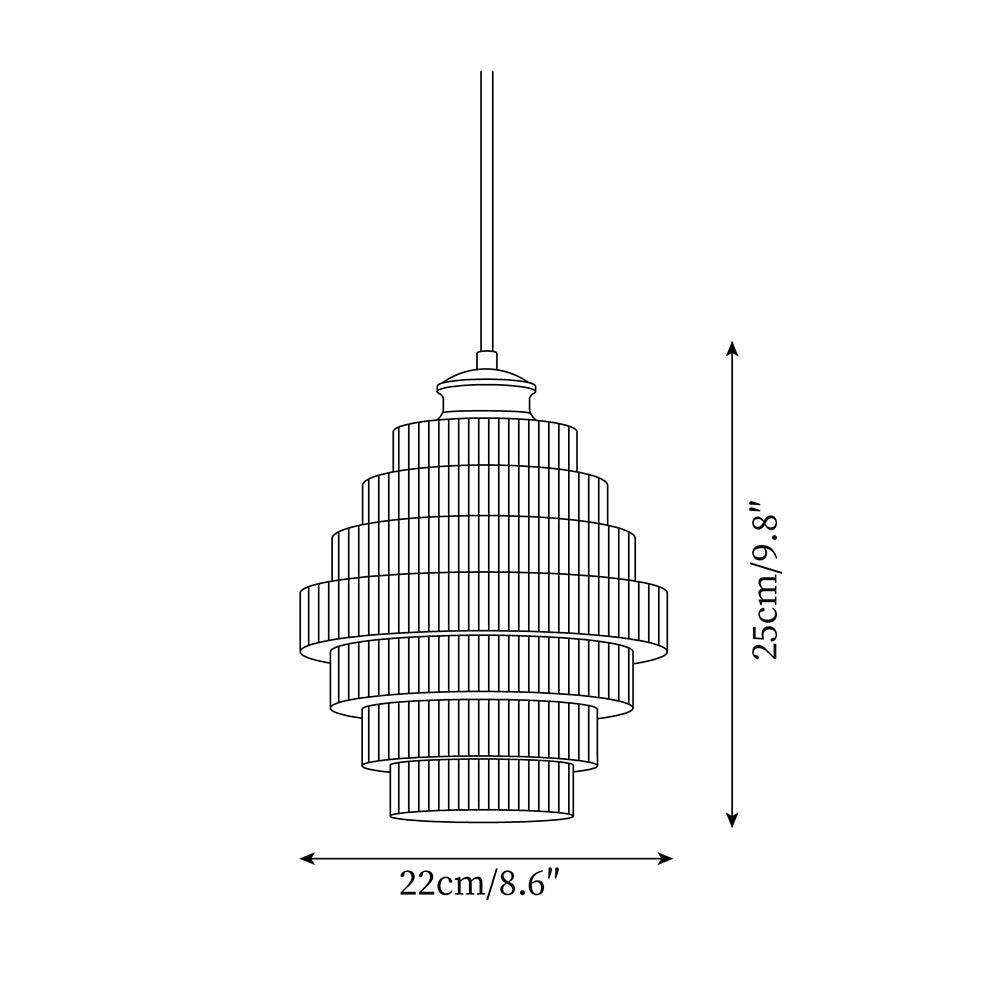 Vintage Tiered Glass Pendant Lamp | Ormexis