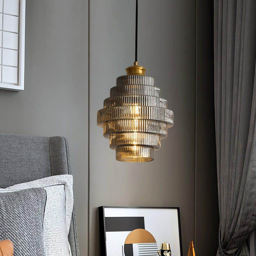 Vintage Tiered Glass Pendant Lamp | Ormexis