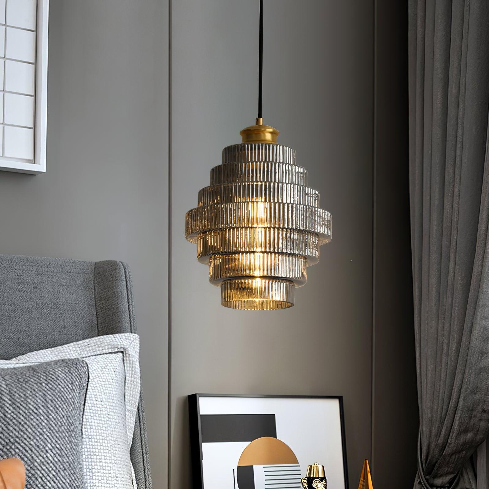 Vintage Tiered Glass Pendant Lamp | Ormexis