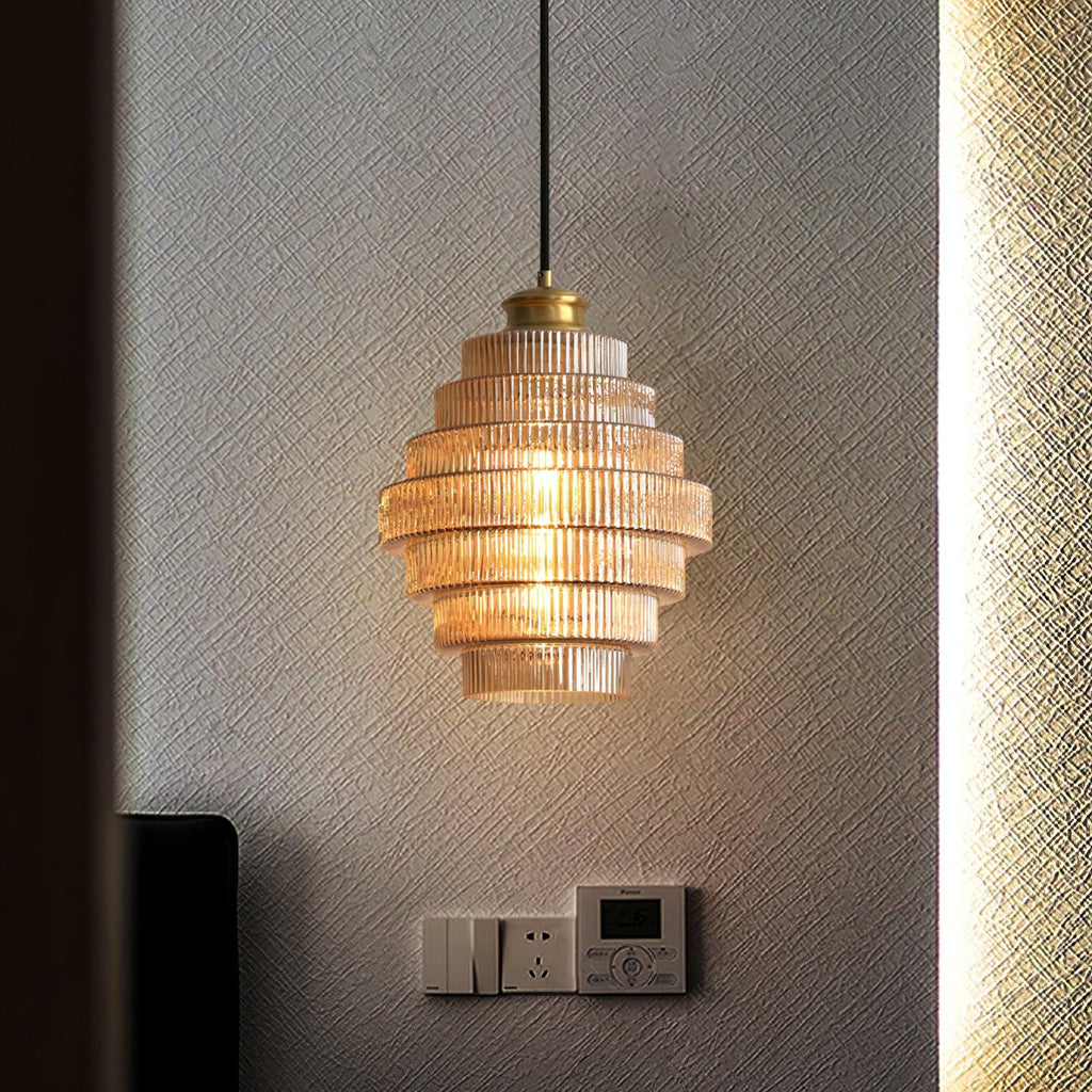 Vintage Tiered Glass Pendant Lamp | Ormexis