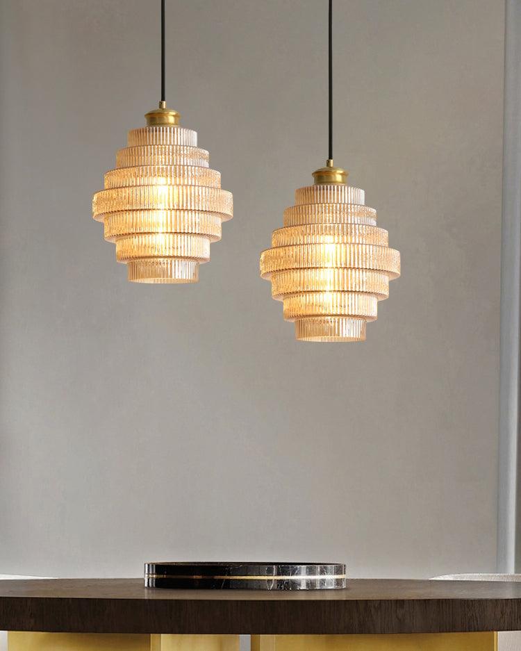Vintage Tiered Glass Pendant Lamp | Ormexis