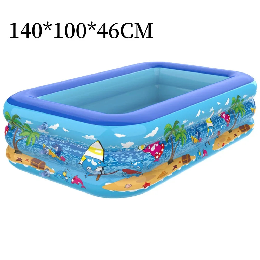 Luftolino Cartoon-Design Planschbecken für Kinder, langlebiges PVC