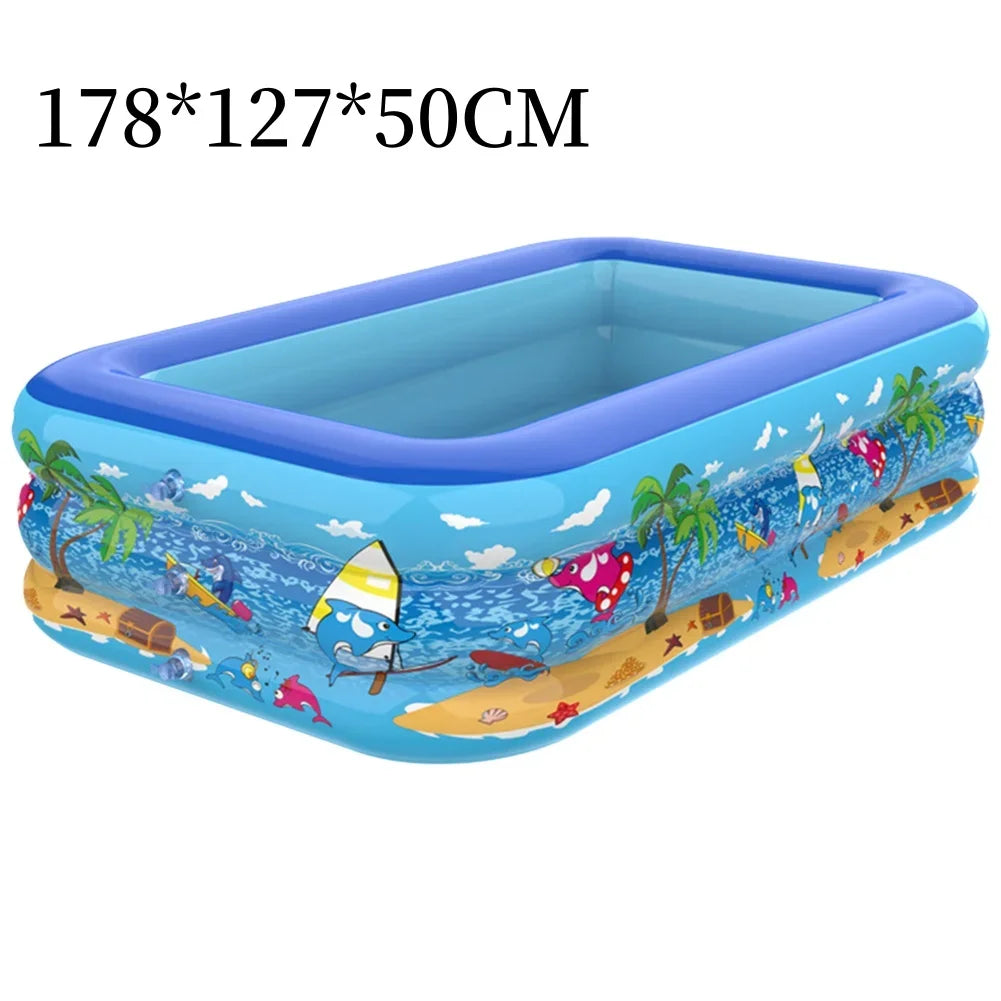 Luftolino Cartoon-Design Planschbecken für Kinder, langlebiges PVC