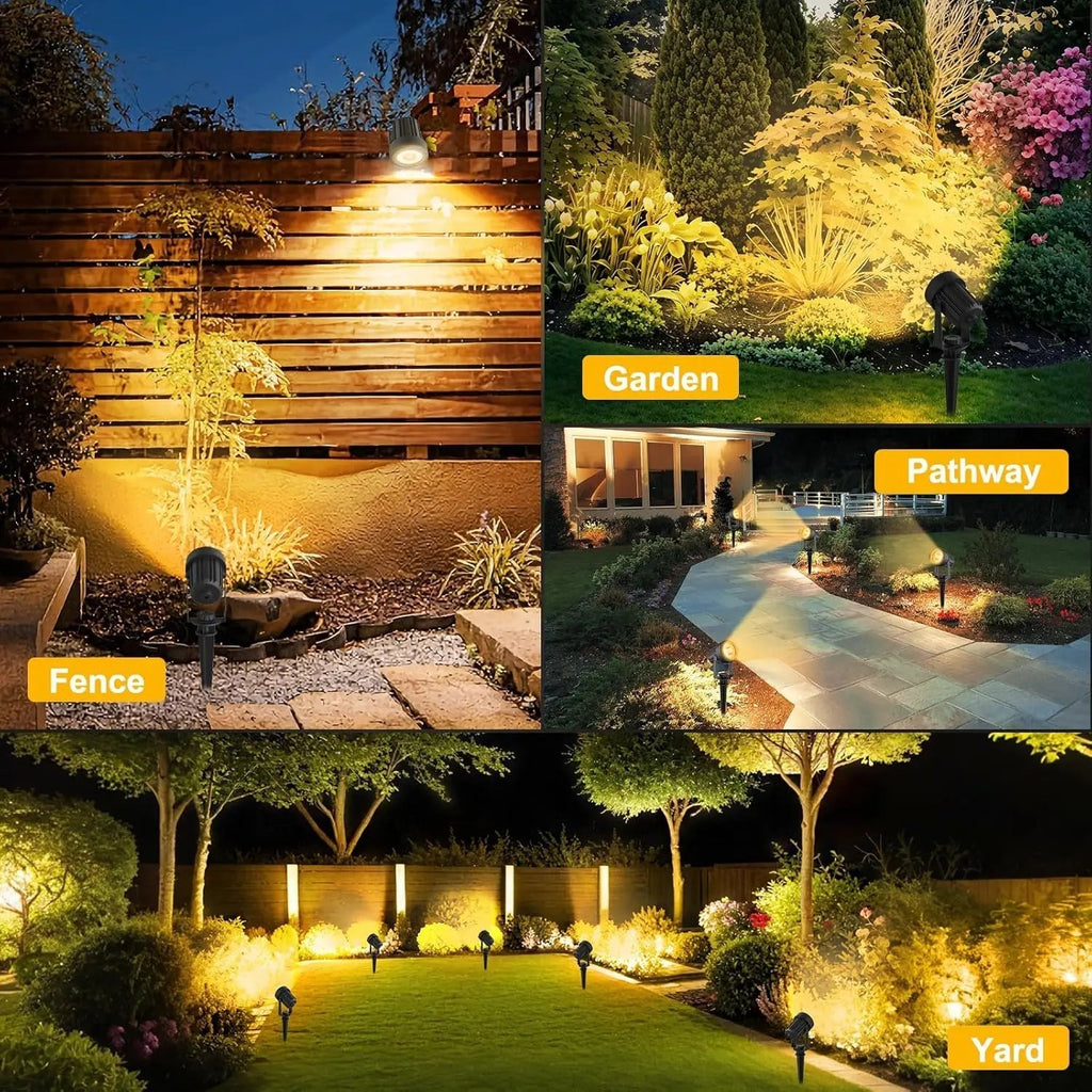 Faretto Solare da Esterno LumiGlow con Sensore Crepuscolare e Illuminazione da Giardino a Luce Calda o Fredda