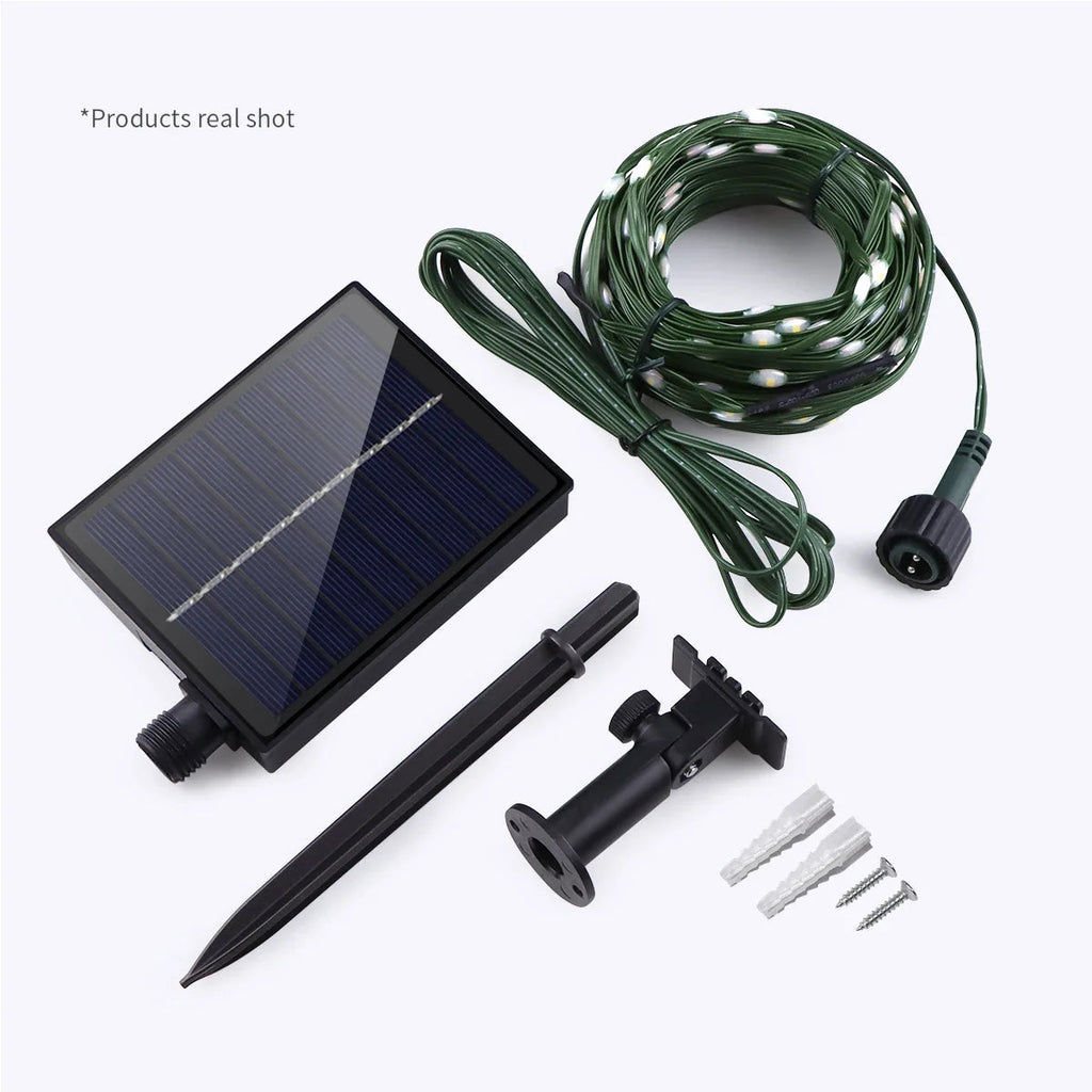 LumiSol ProLine Guirlande Lumineuse Extérieure 100M avec LED Ultra Lumineuses, 8 Modes et Télécommande