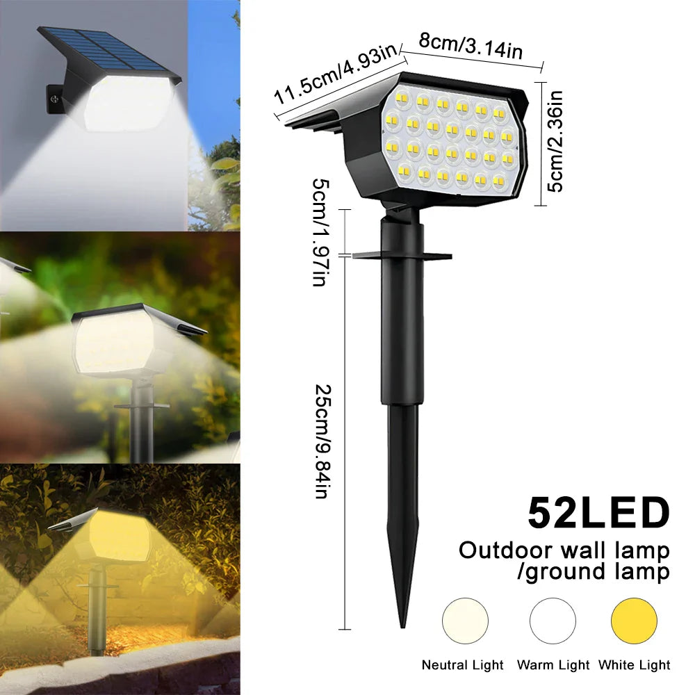 LumiYard Solar Spotlight Outdoors Dual Color Temperature Weatherproof Lighting