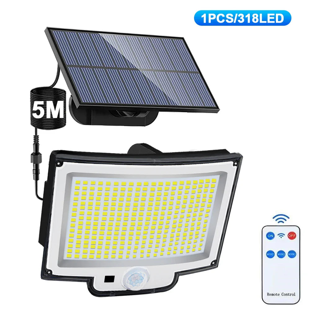Luci da parete solari LumoGuard per esterni con sensore di movimento e tre modalità, impermeabili IP65