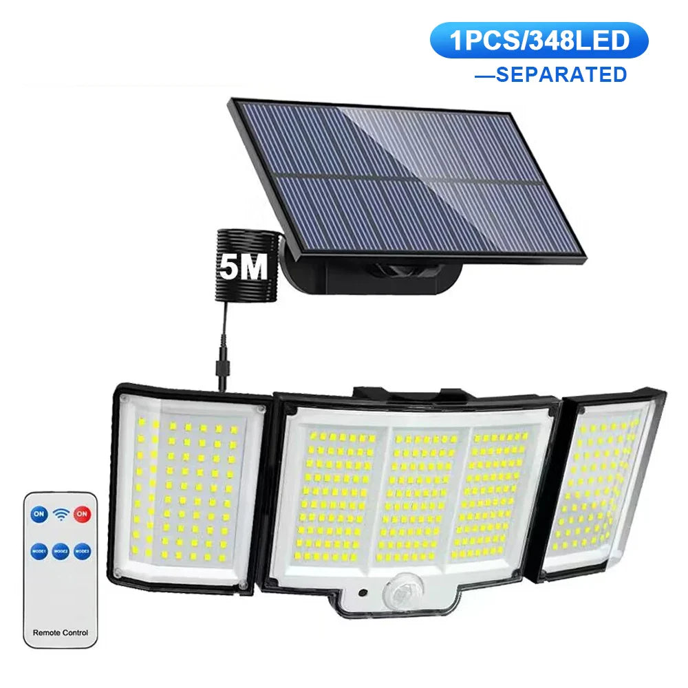 Luci da parete solari LumoGuard per esterni con sensore di movimento e tre modalità, impermeabili IP65