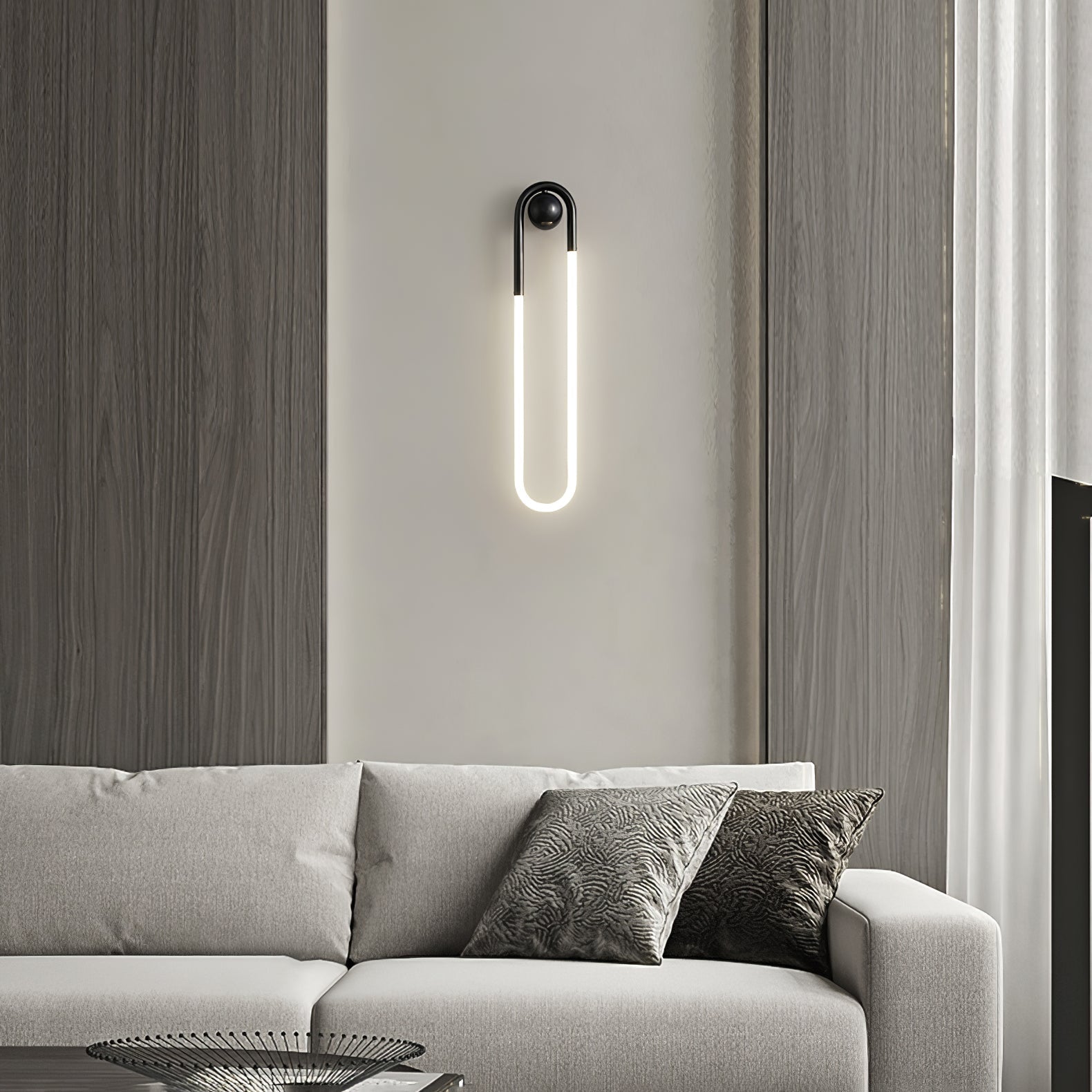 Moderní nástěnná lampa Lunara pro elegantní současné prostory