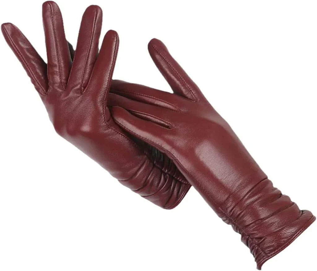 Dámské rukavice LuxLeather z kůže s vlněnou podšívkou pro teplo a styl