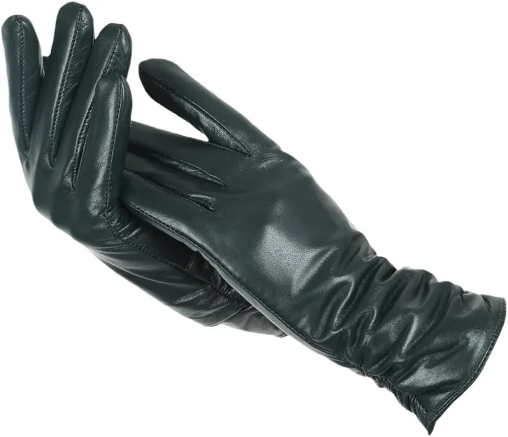 Dámské rukavice LuxLeather z kůže s vlněnou podšívkou pro teplo a styl