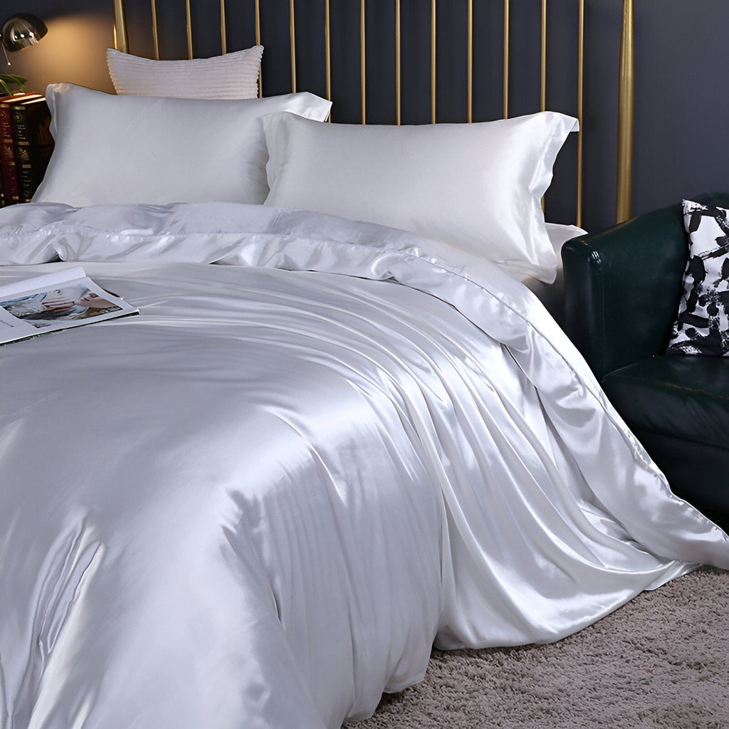 Housse de couette en soie avec confort rafraîchissant pour un sommeil revitalisant