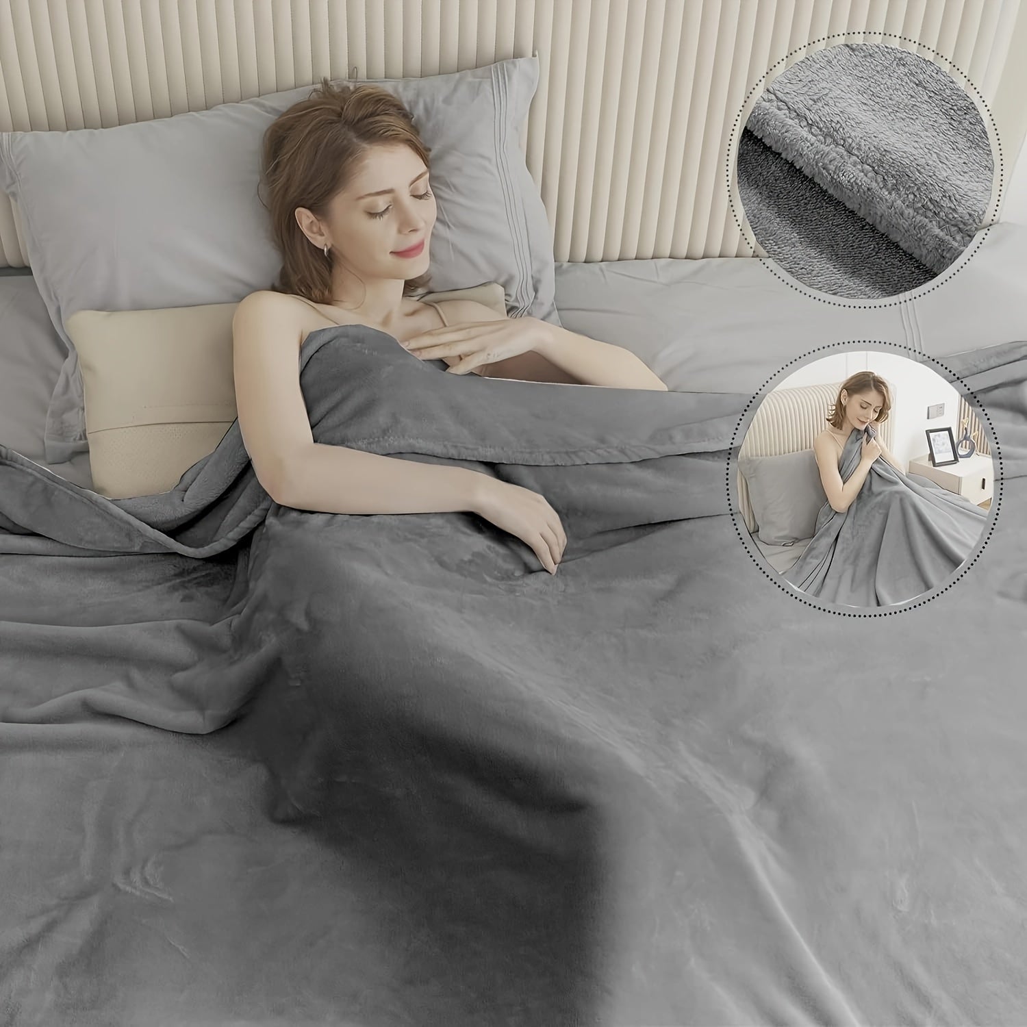All-Season Comfort Luxury Reversible Fleece Blanket With Soft Texture - Ormexis