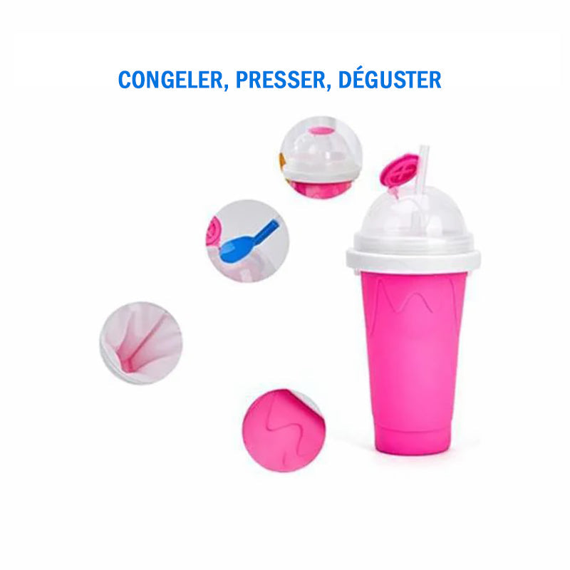 Magische Smoothie-Becher: Schnellgefrier-Getränkemacher für hausgemachte Smoothies und Desserts