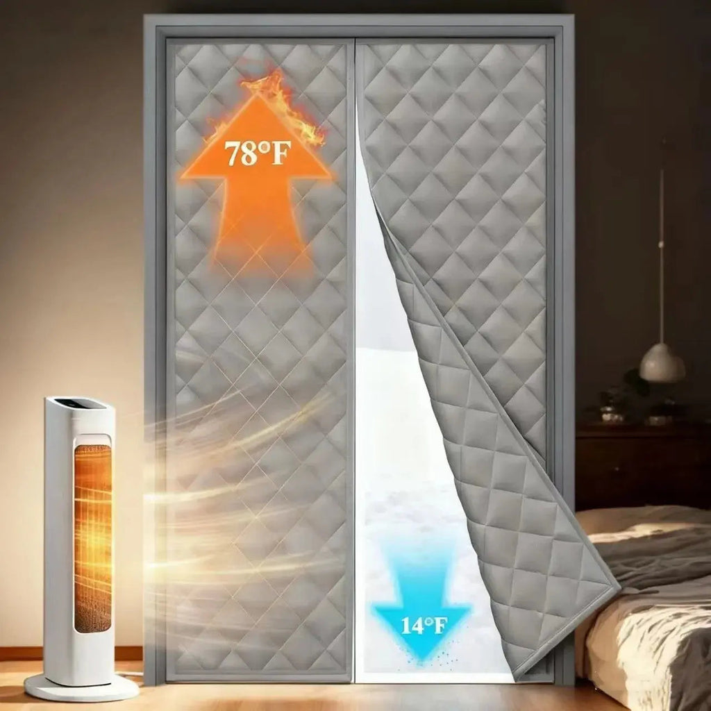 Wasserdichter Türvorhang mit dicker Baumwollisolierung und magnetischem Verschluss