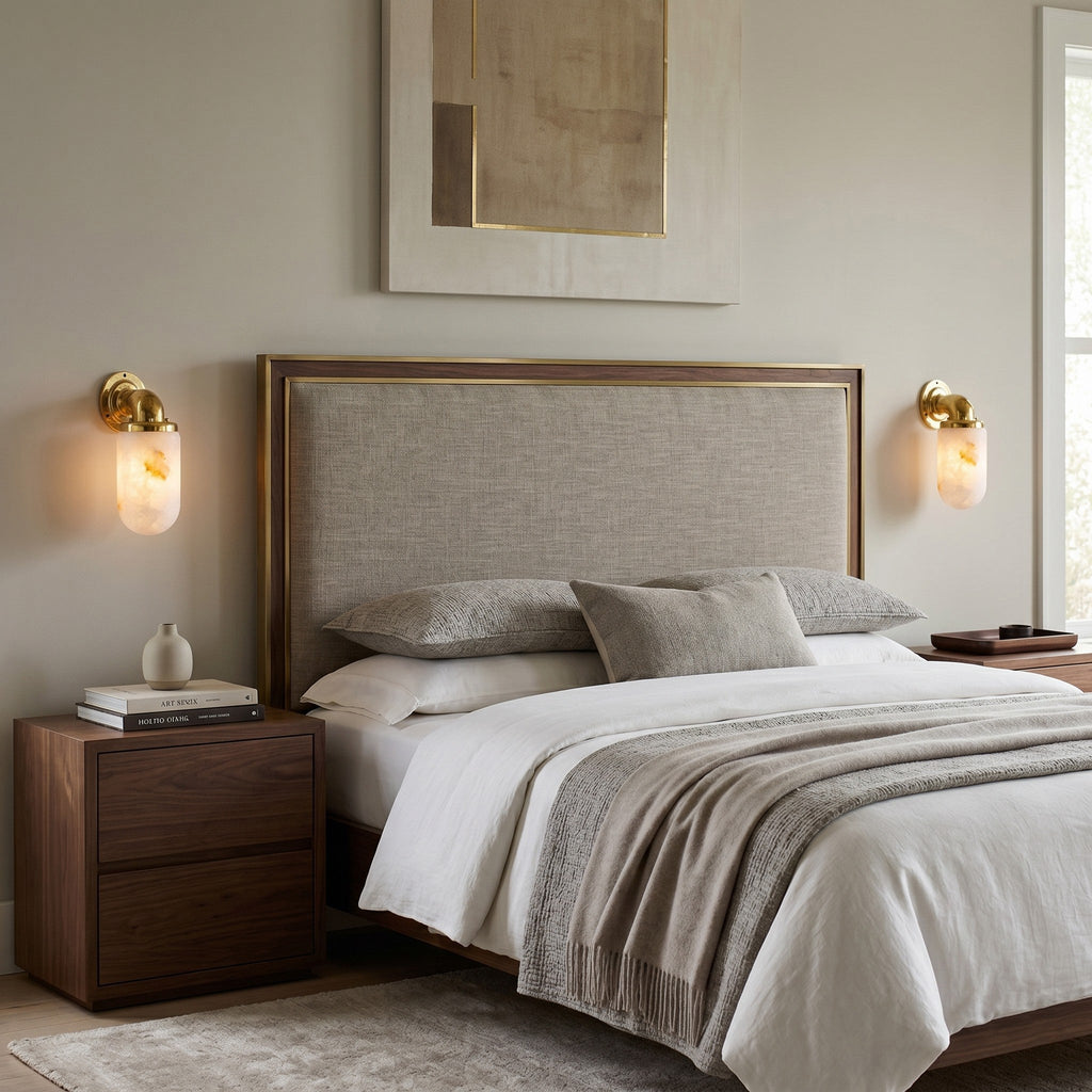 Aplique de pared utilitario vintage color alabastro | Ormexis