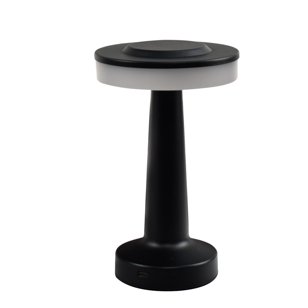 Lâmpada de mesa LED recarregável com controlo tátil e corpo metálico | Ormexis