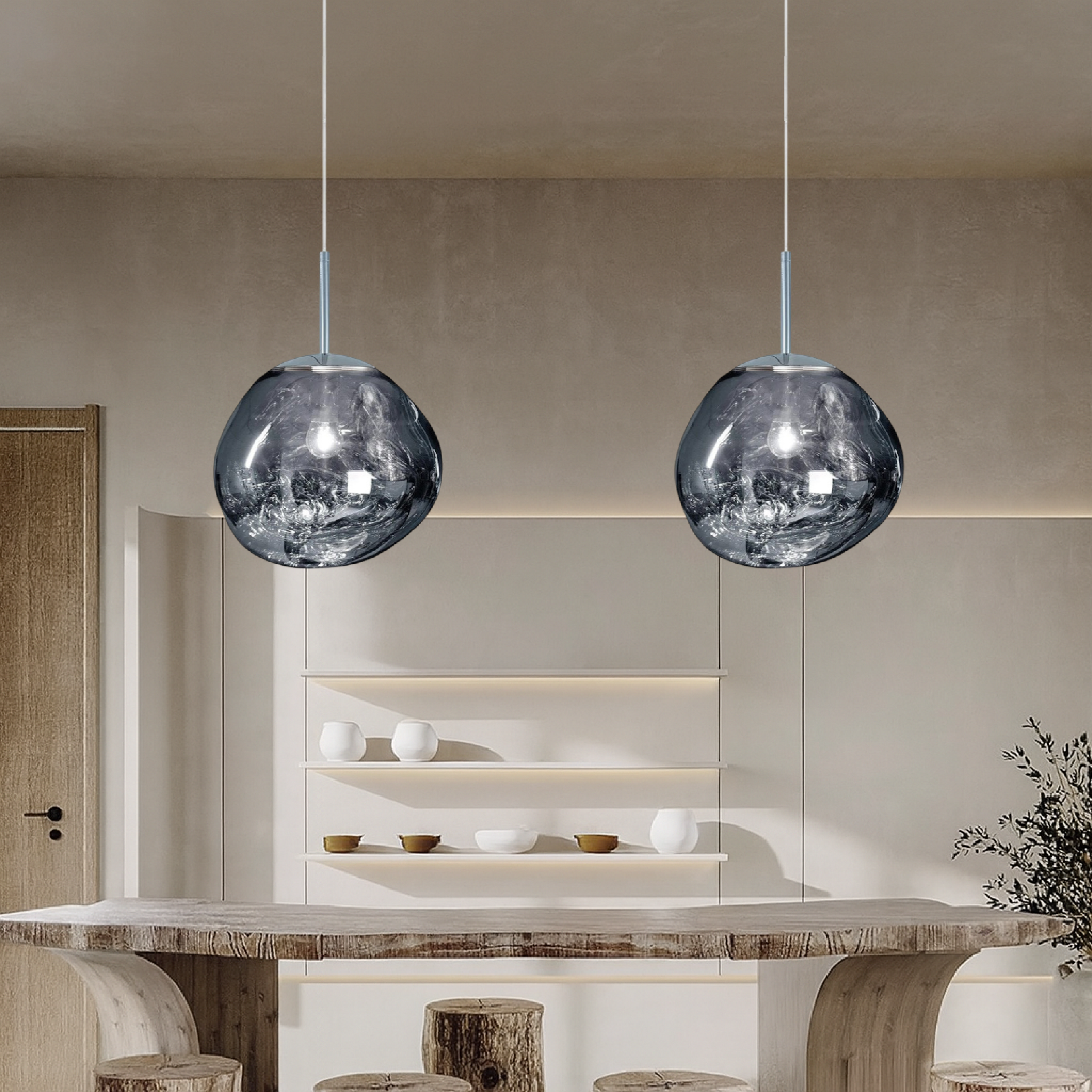 Lampa wisząca z formowanego szkła | Ormexis