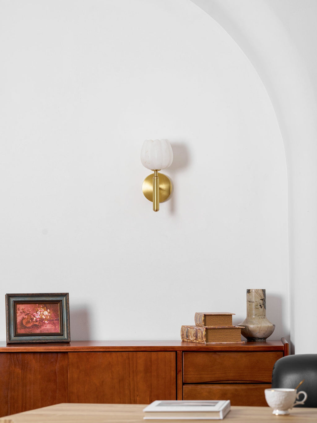 Fiore vägglampa i alabaster | Ormexis
