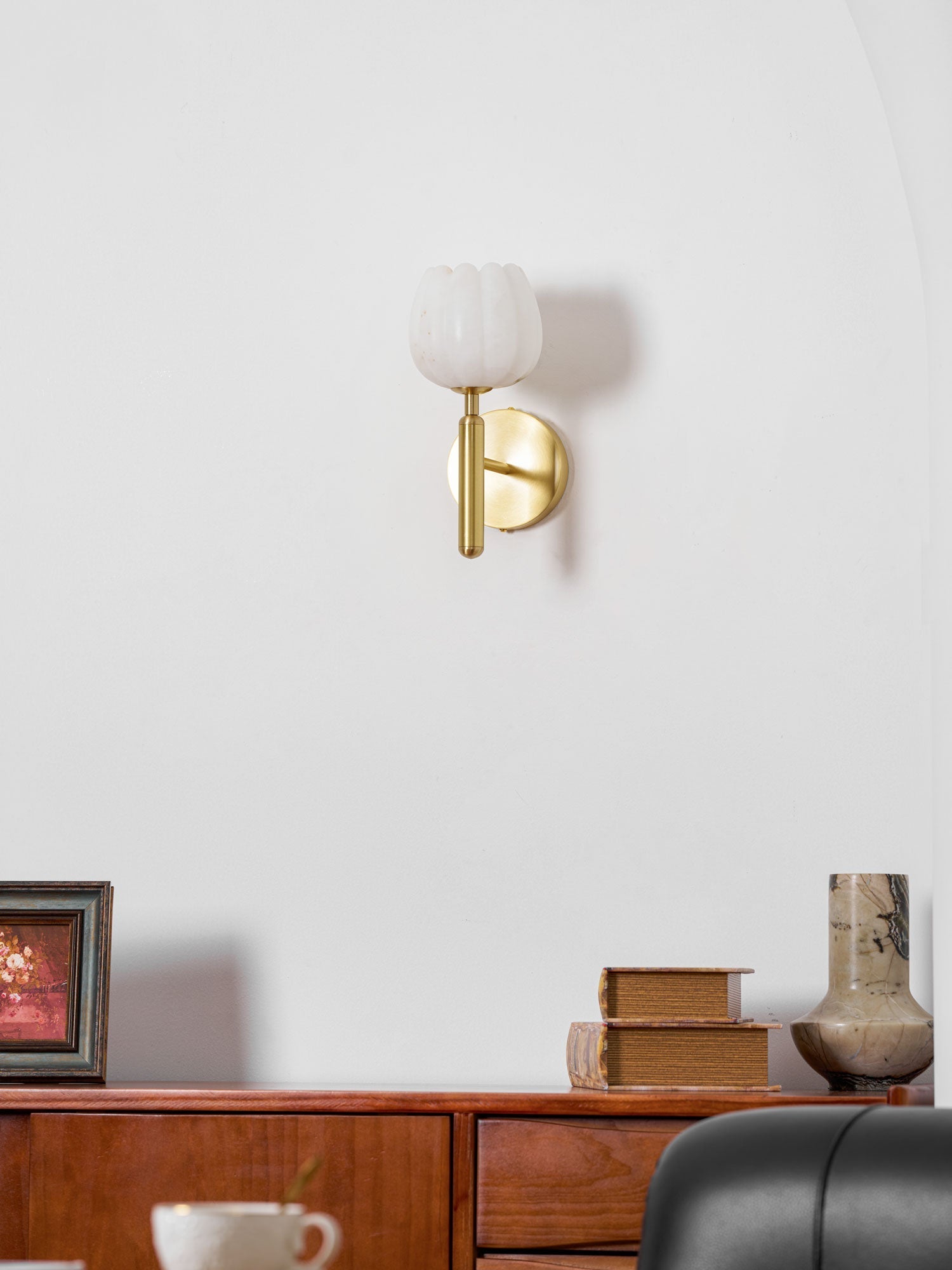 Fiore vägglampa i alabaster | Ormexis