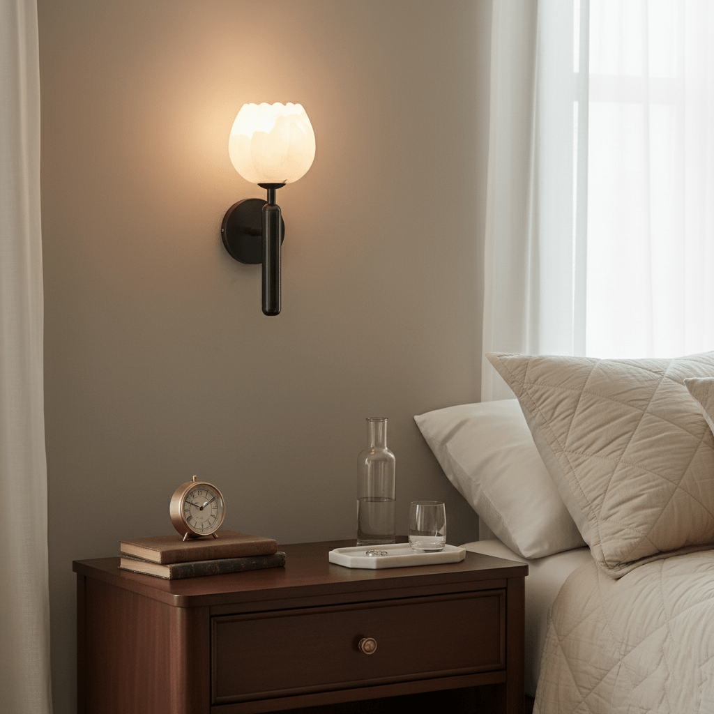Fiore vägglampa i alabaster | Ormexis