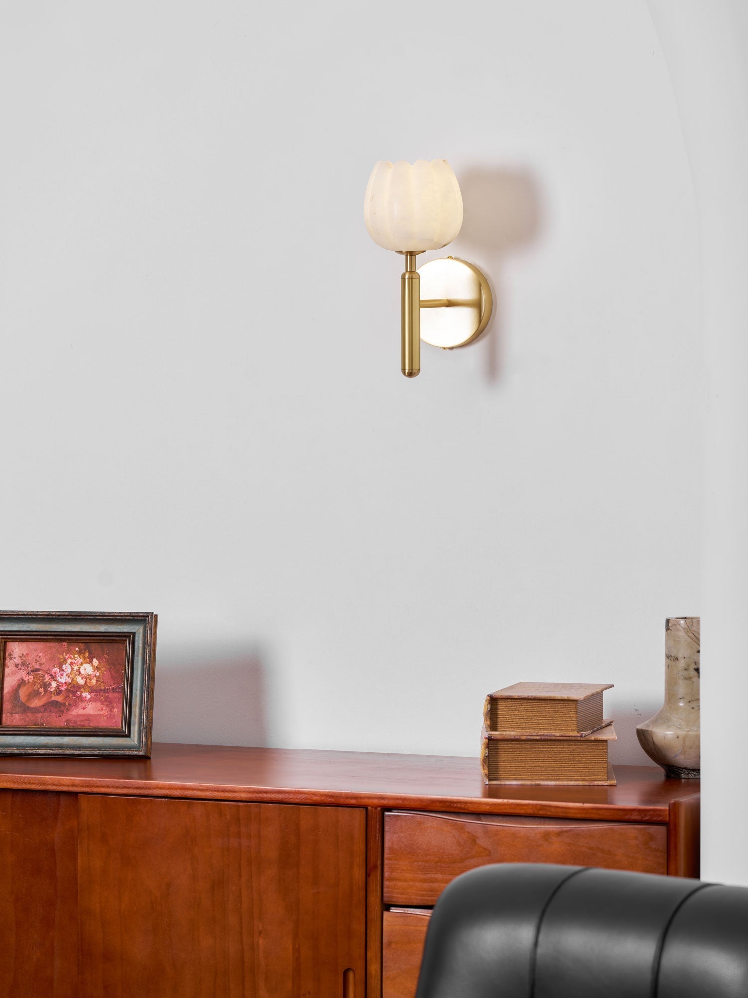 Fiore vägglampa i alabaster | Ormexis