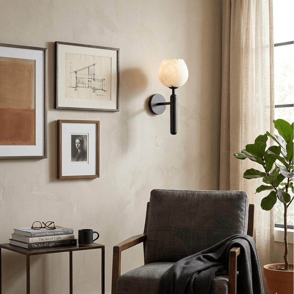 Fiore vägglampa i alabaster | Ormexis