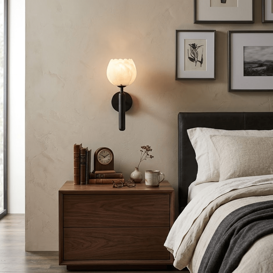 Fiore vägglampa i alabaster | Ormexis