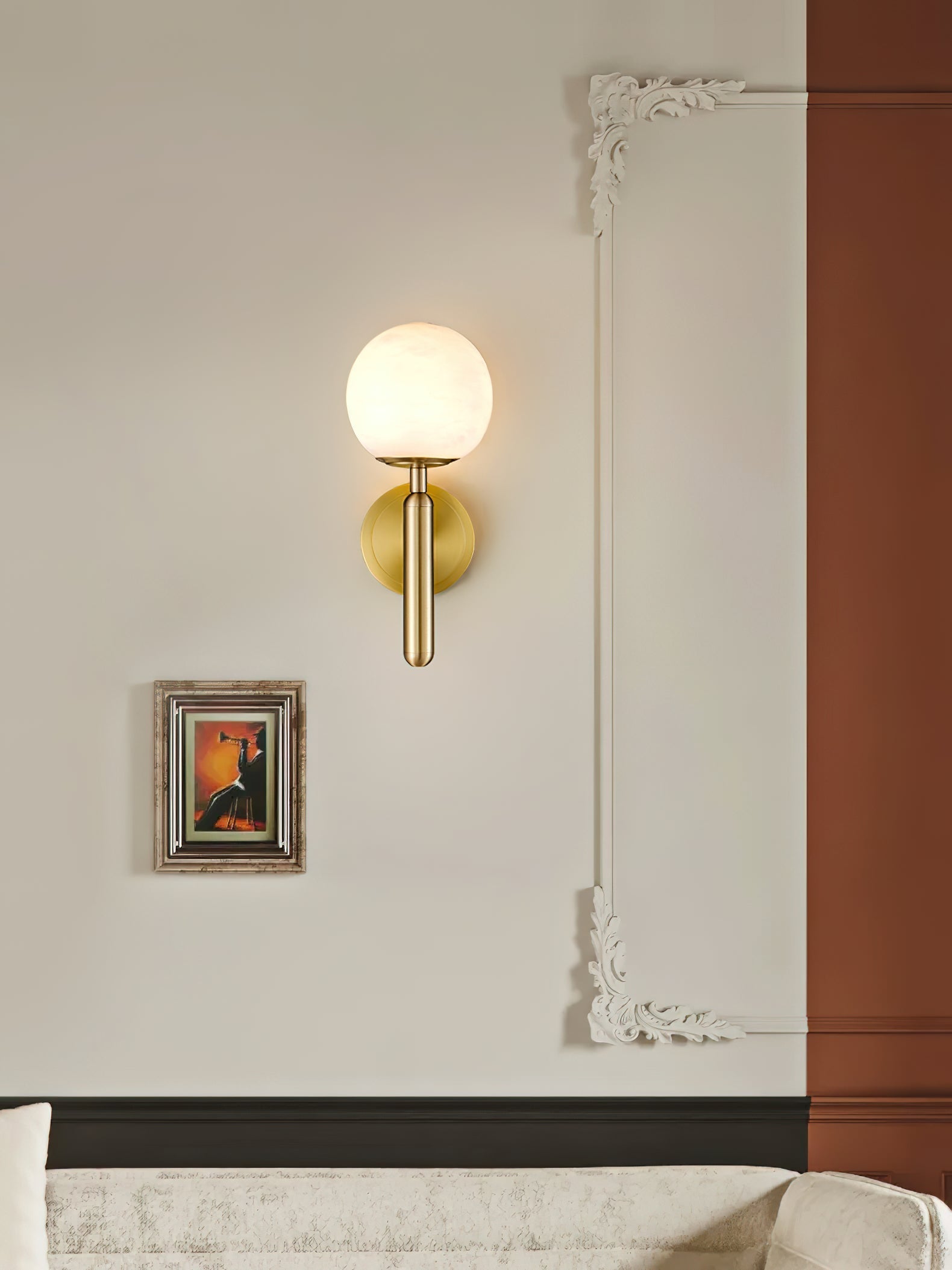 Aplică de perete în stil Art Nouveau, în formă de lalea | Ormexis
