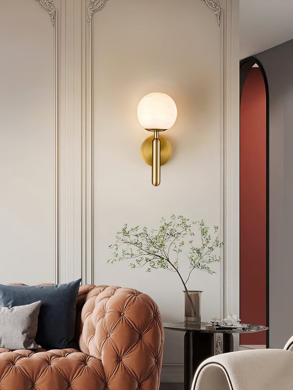 Aplică de perete în stil Art Nouveau, în formă de lalea | Ormexis
