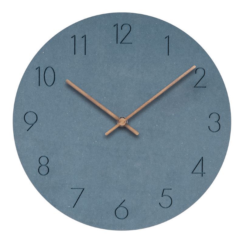 Minimalistické dřevěné nástěnné hodiny o průměru 29 cm se tichým chodem ve skandinávském stylu
