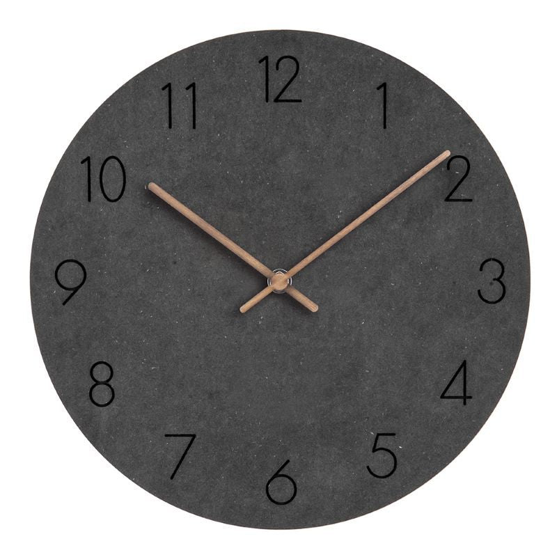 Minimalistické dřevěné nástěnné hodiny o průměru 29 cm se tichým chodem ve skandinávském stylu